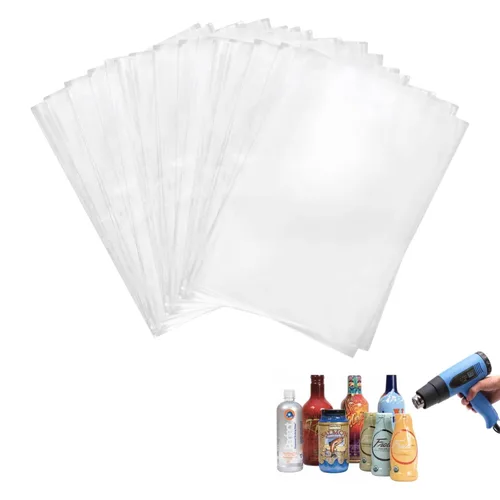 Miniatura 10 de AOUKAR Bolsas retráctiles, 200 unidades de 8 x 12 pulgadas de PVC transparente para zapatos, bombas de baño, película DVD/CD, regalo, velas, tarros