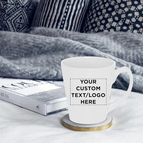 Miniatura 7 de DISCOUNT PROMOS Taza de café con leche de cerámica brillante personalizada de 12 onzas, juego de 10, paquete personalizado a granel, perfecta