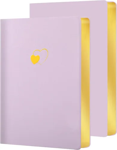 Miniatura 11 de CAGIE Cuaderno con líneas para mujeres y niñas de 256 páginas, lindo diario con cuero en forma de corazón para escribir, cuadernos A5 de tapa blanda