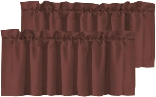 Miniatura 26 de H.VERSAILTEX - Cenefa térmica para ventana con dobladillo para barra, para oscurecer las habitaciones; ideales para la cocina, 52” x 18” Gris paloma