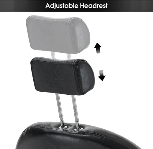 Miniatura 5 de BarberPub Silla de peluquero clásica de lujo Bomba hidráulica Recline Beauty Spa Styling Salon para equipo de estilista 9578 (negro)