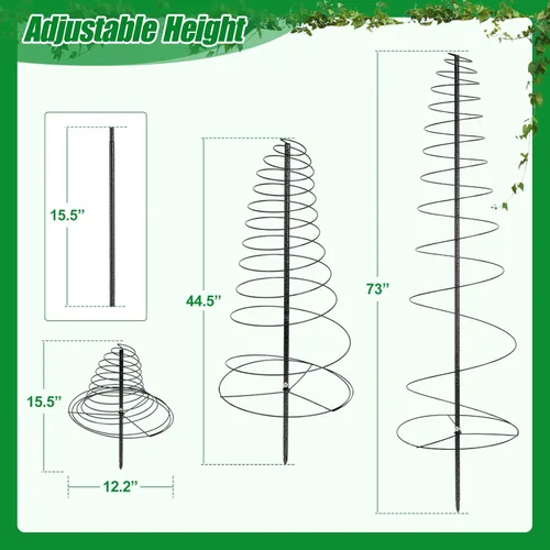 Miniatura 4 de Enrejado para plantas trepadoras al aire libre, 73 pulgadas de alto, enrejado de metal para jardín, para verduras, flores, plantas, soporte de vid