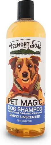 Miniatura 15 de VERMONT SOAP Champú orgánico para mascotas, infundido con aceite de oliva orgánico y natural, champú para perros de coco y aloe vera para pieles