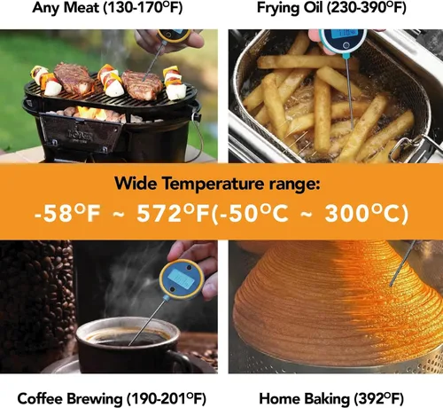 Miniatura 8 de ChefsTemp Pocket Pro - Termómetro digital de lectura instantánea de 1 segundo para carne, recargable para parrilla, alimentos, barbacoa, cocina