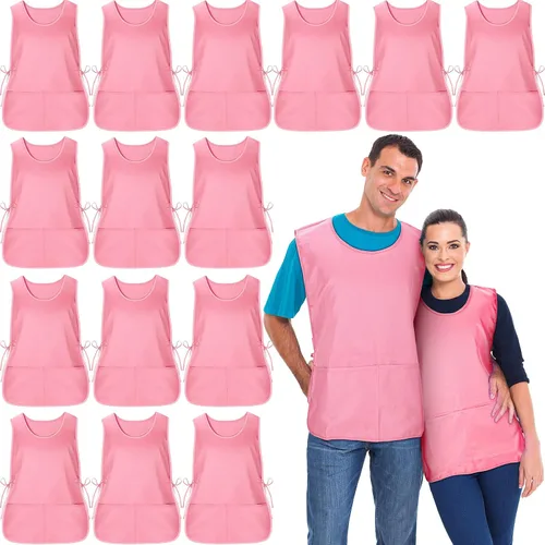 Miniatura 16 de Suhine delantal de zapatero con 2 bolsillos profundos y lazos laterales delantal unisex para trabajo en la cocina