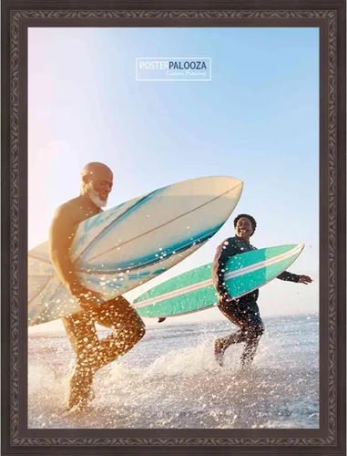 Miniatura 4 de Poster Palooza 30x36 Ornate Cherry Complete Wood Picture Frame with UV Acrylic Plexiglass, Foam Board Backing & Hardware Included