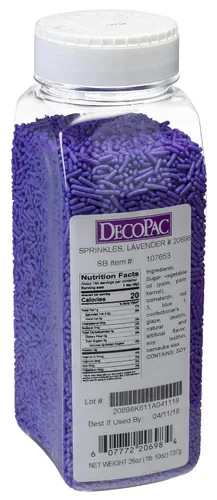 Miniatura 7 de DecoPac Black Sprinkles Paquete Extra Grande de 26oz Mezcla de Chispitas para Pastel, Chispitas Elegantes Para Decoración de Pasteles, Negro