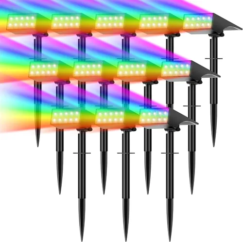 Miniatura 11 de WENATY - Luces solares para exteriores impermeables IP65, [paquete de 12 unidades/4 modos] foco solar para exteriores, de crepúsculo a amanecer