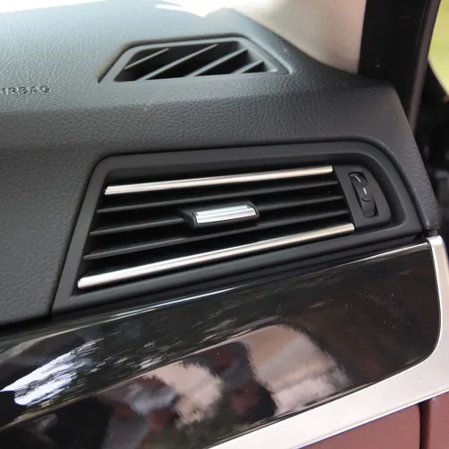 Miniatura 4 de YIWANG Cromo tablero lateral aire acondicionado salida decoración Trim 4 unids para BMW Serie 5 F10 2011-2017 mano izquierda conductor accesorios