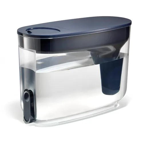 LifeStraw Home - Dispensador de filtro de agua, 18 tazas, azul medianoche, sin BPA para protección contra contaminantes del agua del grifo,