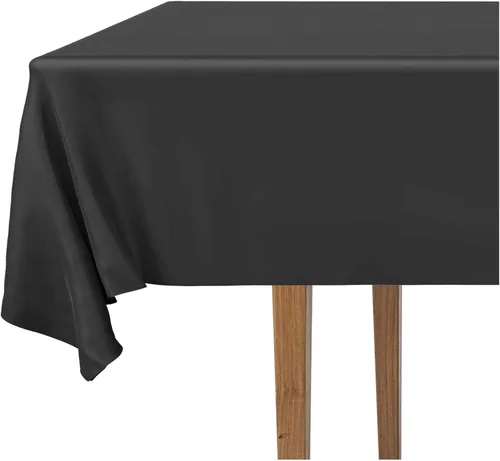 Miniatura 2 de Mantel de plástico desechable, paquete de 5 manteles de 54 x 108 pulgadas, para fiestas, pícnic, boda, decorativo, manteles, a prueba de fugas