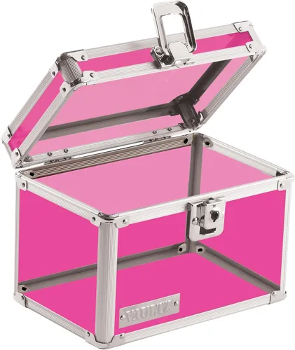 Miniatura 12 de Vaultz VZ01169 Archivador con candado para tarjetas de índice con tapa abatible - Capacidad para 350 tarjetas de 7,6 x 12,7 cm, color negro
