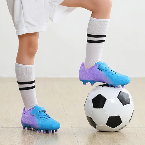 Miniatura 2 de Brooman - Tacos de fútbol para niños y niñas, zapatos deportivos con tacos para usar al aire libre