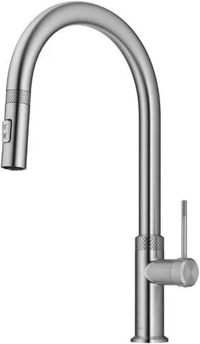 Miniatura 46 de Kraus Oletto KSF-2830BB - Pulverizador desplegable de una sola manija para grifos de cocina con sensor sin contacto en latón cepillado Bronce