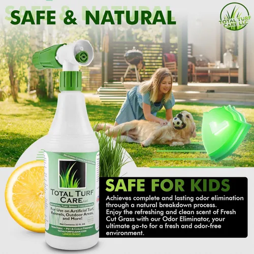Miniatura 5 de Total Turf Care - Eliminador de olores para exteriores, concentrado de 32 onzas con rociador de extremo de manguera, eliminador de olores