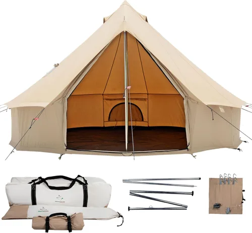 Whiteduck Regatta - Tienda de campaña de lona con toma de estufa, impermeable, para 4 temporadas; para campamento de lujo en exteriores y glamping