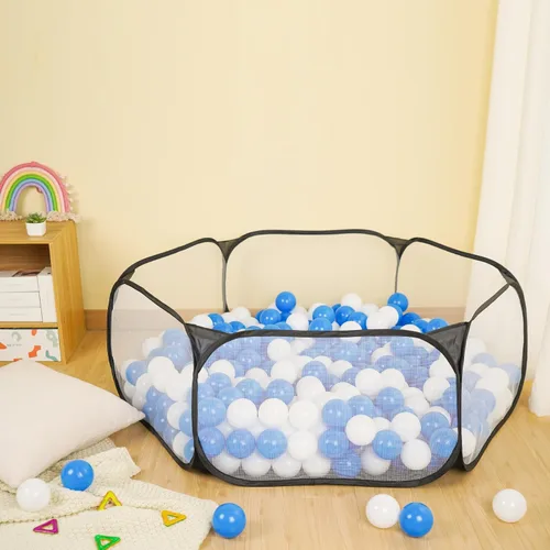 Miniatura 2 de STARBOLO Tienda de campaña para niños con pelotas, plegable para niños pequeños, piscina de pelotas, valla de gateo para interiores y exteriores