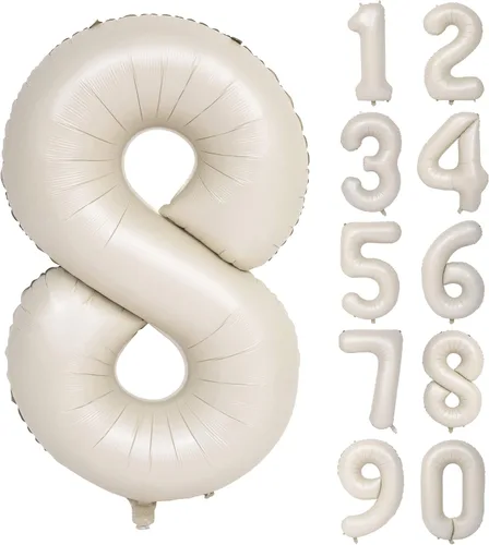 Miniatura 16 de Globos de helio de 40 pulgadas con dígitos dorados para fiesta de cumpleaños., Número 0, 40 pulgadas, número 0 oro 7