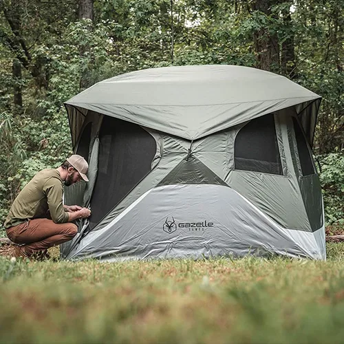 Miniatura 2 de Tienda de campaña Gazelle Tents™ T4 Hub, fácil instalación en 90 segundos, impermeable, resistente a los rayos UV, piso removible, amplias opciones