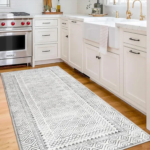 Miniatura 3 de ReaLife Rugs Alfombra pasillo lavable a máquina - Sala de estar, dormitorio, baño, cocina, entrada, oficina - Acolchada de pelo bajo, resistente a