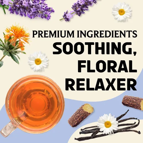 Miniatura 5 de BREWIX, Bedtime Blossom - Té suelto de hierbas (más de 50 tazas) sin cafeína y totalmente natural Mezcla relajante floral nocturna Rooibos