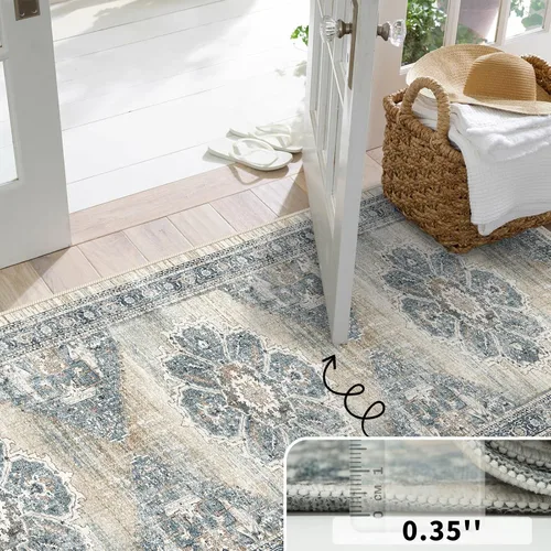 Miniatura 6 de YOUFORTONG Alfombras Corredoras de 2x10 para Pasillos, Alfombra de Cocina Suave, Alfombra Corredera Antideslizante con Respaldo de Goma para Baño