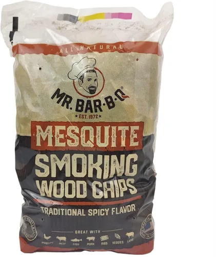 Miniatura 10 de Mr Bar-B-Q Chips de Madera de Cerezo para Ahumar, Virutas de Madera 100% Natural para Ahumadores, Funciona con Ahumador, Gas, Parrilla Eléctrica