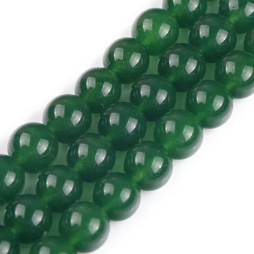 Miniatura 88 de JOE FOREMAN Cuentas redondas de piedra natural de jade de Taiwán verde de 0.315 in para fabricación de joyas, cuentas de 15 pulgadas, piedras Jade
