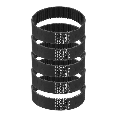 Miniatura 42 de MECCANIXITY 3.780 in GT-2 correa dentada, 5pcs 0.354 in ancho 0.079 in paso impresión 3D GT-2 correa dentada caucho de bucle cerrado, negro