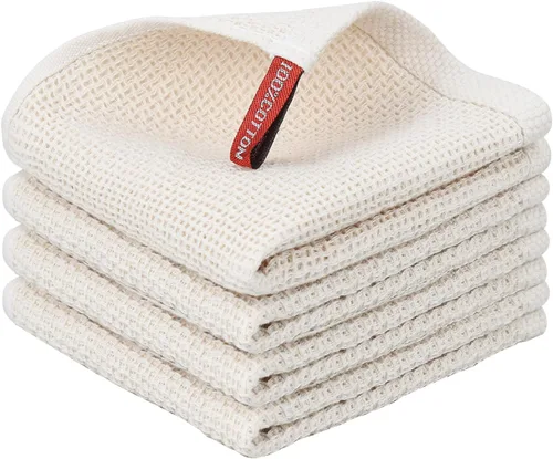 Miniatura 60 de Nialnant - Toalla de cocina 100% algodón, tejido gofre, suave, absorbente y de secado rápido, toallas para secar platos, trapos de limpieza - Multi