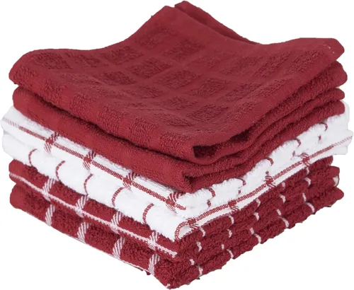 Ritz Juego de paños de cocina a cuadros: altamente absorbente y súper suave - 100% algodón, paños de limpieza de cocina duraderos para limpiar mesas