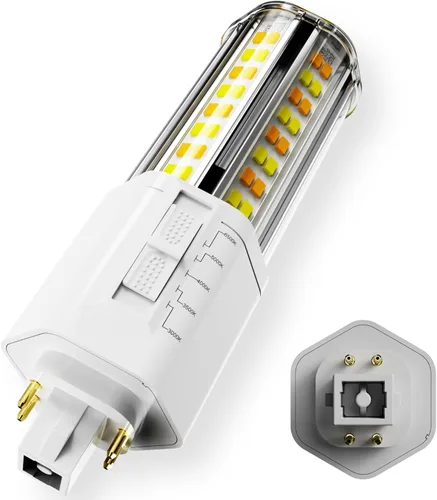 IDO Bombilla LED G24q de 4 pines de 14W, 1850 lúmenes, regulable (3000K/3500K/4000K/5000K/6500K) reemplazo de CFL de 32W, bombillas LED PL para