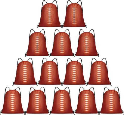 Miniatura 7 de Grneric 14 bolsas de softbol con cordón para fiesta, bolsas de regalo, bolsa de cincha para equipos deportivos, suministros de cumpleaños (softbol)