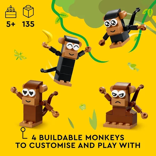 Miniatura 2 de LEGO Classic Creative Monkey Fun 11031 Juego de juguetes de construcción para niños, niños y niñas a partir de años, es un gran regalo para nietos