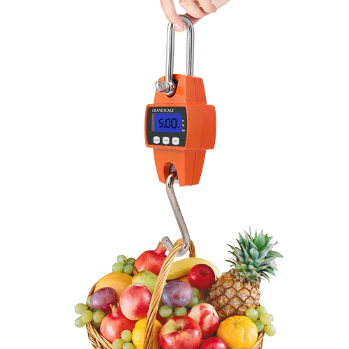 Miniatura 5 de 661.4 lbs Mini Escala Portátil LCD Digital Electrónico Gancho de Acero Inoxidable Colgante Pesaje Grúa Balanza Balanza