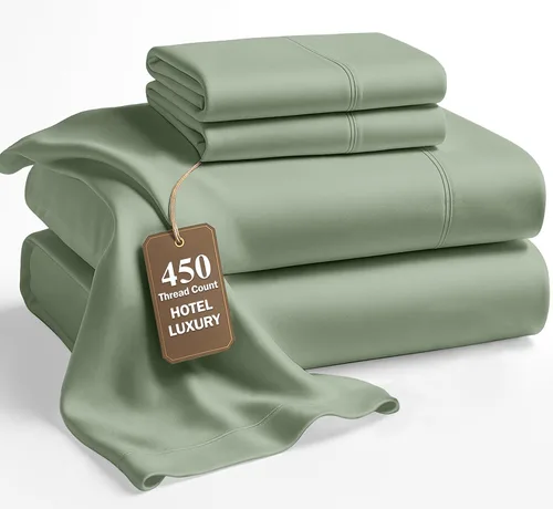 Miniatura 26 de LANE LINEN - Sábanas tamaño Split King para cama ajustable, 450 hilos, 100% algodón, 2 sábanas bajeras individuales XL, con bolsillo profundo, 05