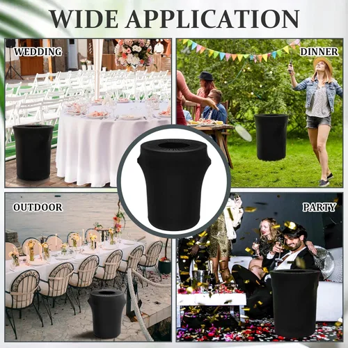 Miniatura 6 de Tanlade Cubiertas de Spandex Elásticas para Bote de Basura de 32 Galones, Cubiertas de Spandex para Contenedor de Basura para Cocina Interior y Negro