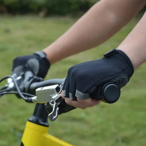 Miniatura 5 de HuwaiH Guantes de ciclismo para hombres y mujeres, guantes de ciclismo con almohadilla antideslizante que absorbe los golpes, guantes de ciclismo