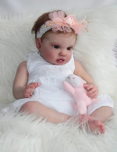 Miniatura 2 de Anano Muñecas Reborn de bebé niña de 24 pulgadas 24.4 in Reborn bebé realista muñeca bebé niño bebé recién nacido muñeca recién nacido bebé recién