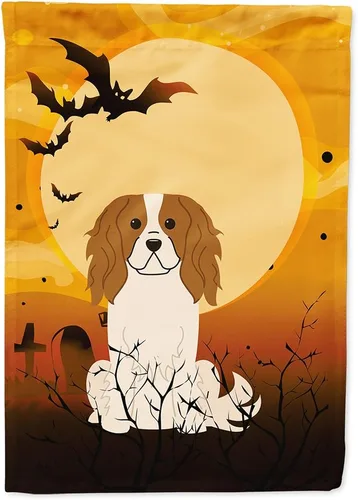 Miniatura 72 de Caroline's Treasures BB4307GF - Bandera de Halloween Airedale para jardín, bandera decorativa para patio exterior, obras de arte de patio, macizos