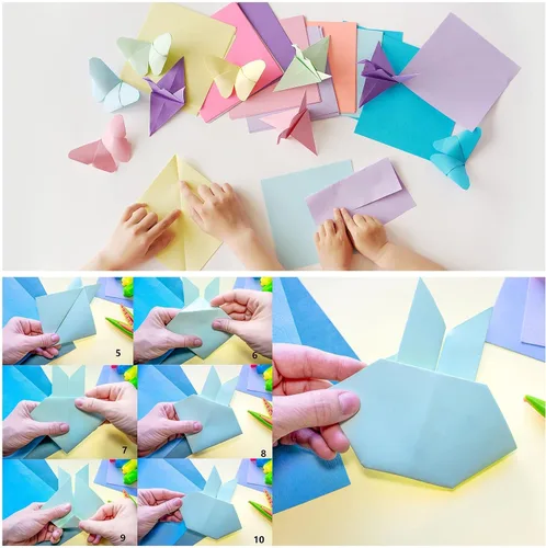 Miniatura 5 de MECCANIXITY 100 hojas de papel de origami de doble cara de 8 x 8 pulgadas (7.9 x 7.9 in), hoja cuadrada para proyectos de manualidades, Pasto verde