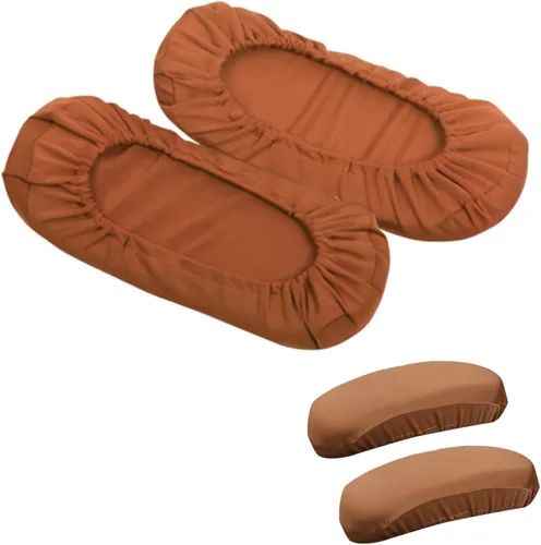 Miniatura 10 de 1 par de fundas elásticas para sillas de computadora, fundas suaves para sillas de escritorio, protectores de muebles para oficina, escritorio, Negro