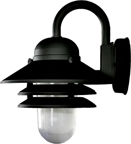 Sunlite 41370-SU - Accesorio de pared para exteriores estilo náutico, base media (E26), policarbonato resistente a la intemperie, lente acrílica