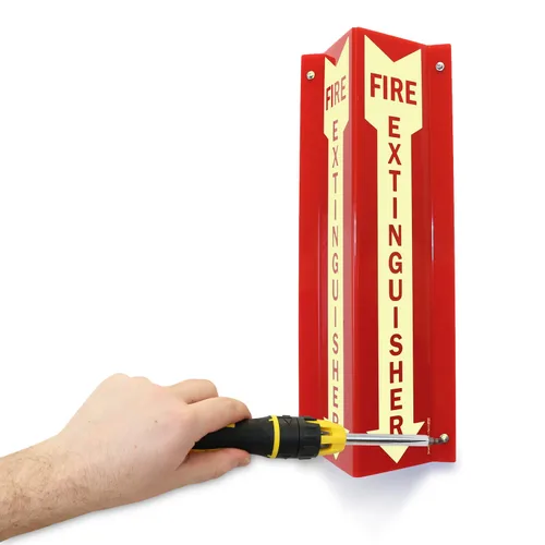 Miniatura 4 de SmartSign Letrero de proyección en forma de V de dos caras con flecha hacia abajo, 18 x 4 pulgadas, 120 mil de grosor acrílico pulido que brilla