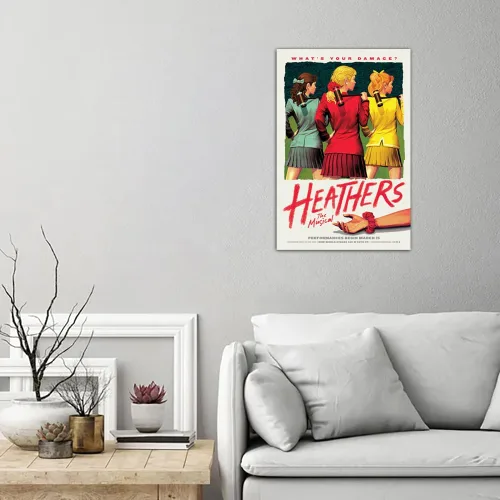 Miniatura 2 de YOWAMEO Heathers The Musical - Póster retro de los años 90 y 80 para decoración de pared, lienzo estético, cuadro de dormitorio (16 x 24 pulgadas)