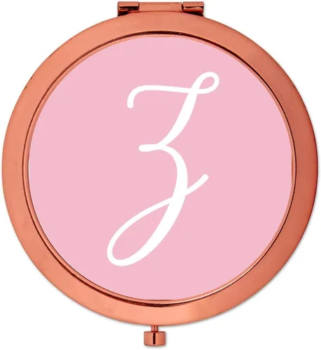 Miniatura 36 de Andaz Press Espejo compacto de oro rosa, regalo de boda de dama de honor, rosa rubor, paquete de 1, despedida de soltera, despedida de soltera, Maid