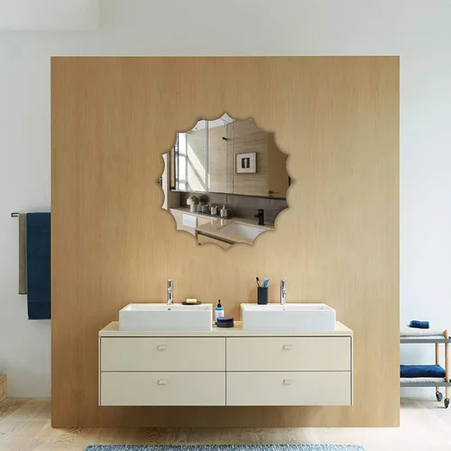 Miniatura 4 de CHLOE Espejo de pared vertical sin marco con forma de sol, 32 pulgadas de altura
