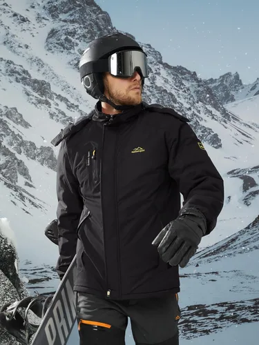 Miniatura 7 de TACVASEN Chaqueta de invierno para hombre, chaqueta de forro polar resistente al agua, chaqueta de esquí para nieve, chaqueta táctica militar