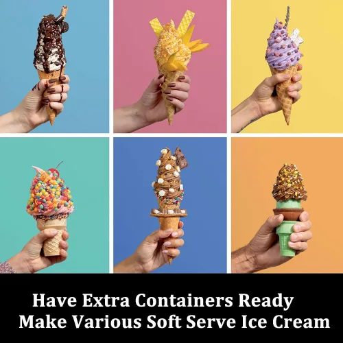 Miniatura 6 de Paquete de 4 pintas y tapas de helado compatibles con Ninja NC701 NC700 Series Swirl Creami Ice Cream y Soft Serve Makers, sin BPA y aptas