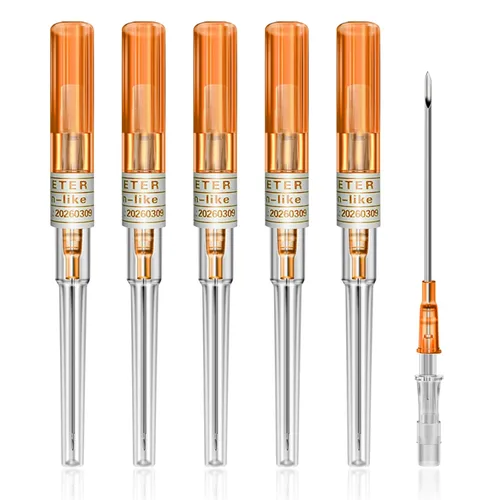 Miniatura 16 de 20G Agujas para piercing con catéter - 6 piezas de agujas para perforación, agujas huecas para catéter para oreja, nariz, ombligo, pezón, labio